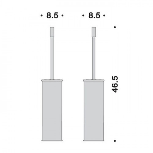 Colombo Plus Туалетный ёршик, напольный, цвет: белый матовый