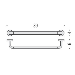 Colombo Nordic Полотенцедержатель 39 см, цвет: хром