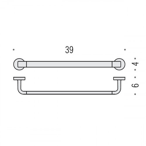 Colombo Nordic Полотенцедержатель 39 см, цвет: хром