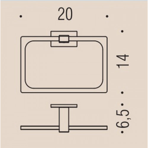 Colombo Look Полотенцедержатель-кольцо 20х14см., цвет: белый матовый