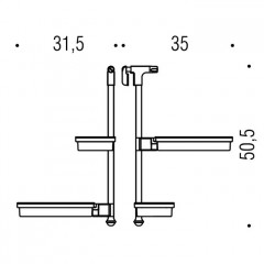 Colombo Isole Piantane, штанга-набор 6, цвет: хром