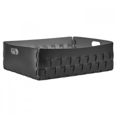 Colombo Adj Корзинка Bottega, 60x50H20 см, цвет: черный/серый