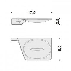 Colombo Alize Мыльница, Dx, подвесная, цвет: хром