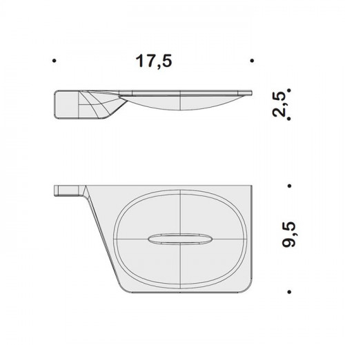 Colombo Alize Мыльница, Dx, подвесная, цвет: хром