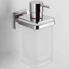Colombo Basic Q Дозатор для жидкого мыла настенный, цвет: хром/матовое стекло/стекло