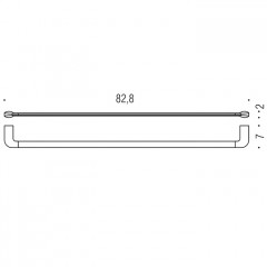 Сolombo Trenta Полотенцедержатель 82,8см., подвесной, цвет: PVD графит матовый