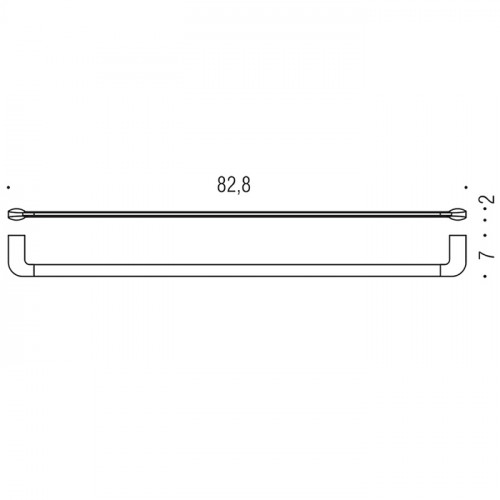 Сolombo Trenta Полотенцедержатель 82,8см., подвесной, цвет: PVD графит матовый