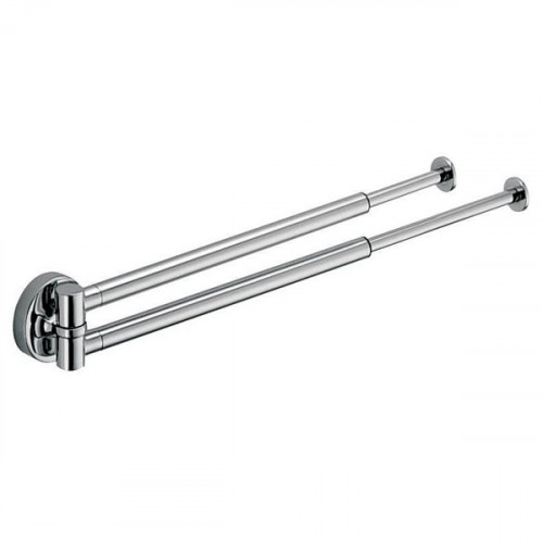 Colombo Plus Полотенцедержатель двойной с регулируемой длиной 28-41.5 см, цвет: хром
