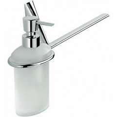 Colombo Land Полотенцедержатель 37.5 см с дозатором, цвет: хром/матовое стекло