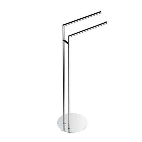 Colombo Mini Стойка напольная с двойным п/держателем H83,5*36cм D22cм , цвет: хром