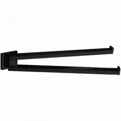 Colombo Basic Q Полотенцедержатель 33.4см, двойной поворотн, цвет: черный матовый