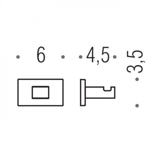 Colombo Look Крючок одинарный, цвет: PVD графит полированный