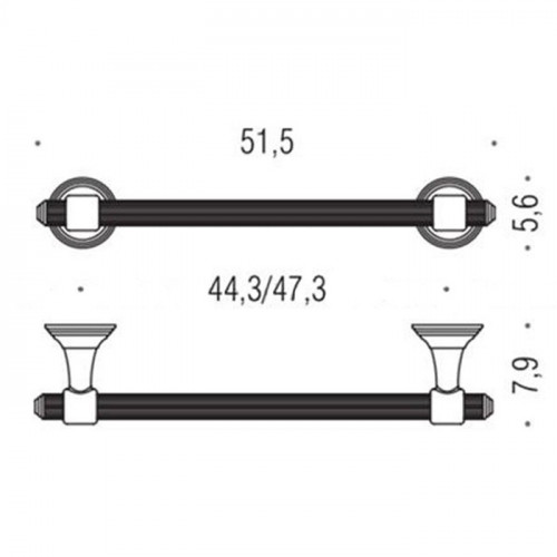 Colombo Hermitag Полотенцедержатель 51,5 см, цвет: хром