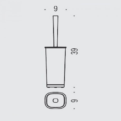 Colombo Alize Стакан, цвет: хром/матовое стекло