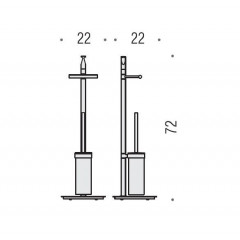 Colombo Planets Стойка высотой 72 см, цвет: хром