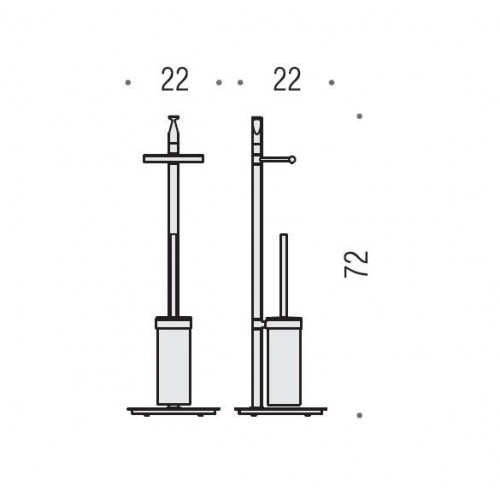 Colombo Planets Стойка высотой 72 см, цвет: хром