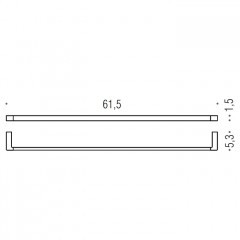 Colombo MiniQ Полотенцедержатель 61,5см, цвет: PVD нержавеющая сталь