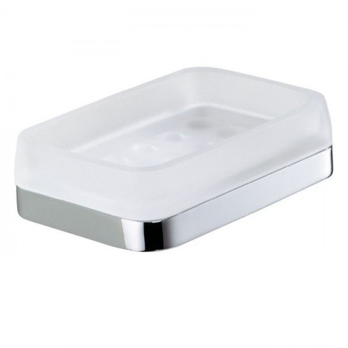 Colombo Time Мыльница настольная, цвет: хром/матовое стекло