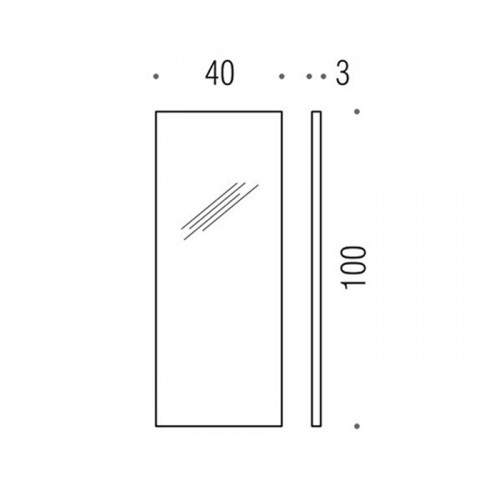 Colombo Gallery Зеркало 40*100см, цвет: хром