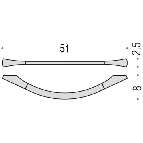 Colombo Land Полотенцедержатель 51, цвет: хром