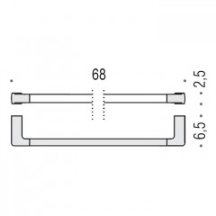 Colombo Lulu Полотенцедержатель 68 см, цвет: хром