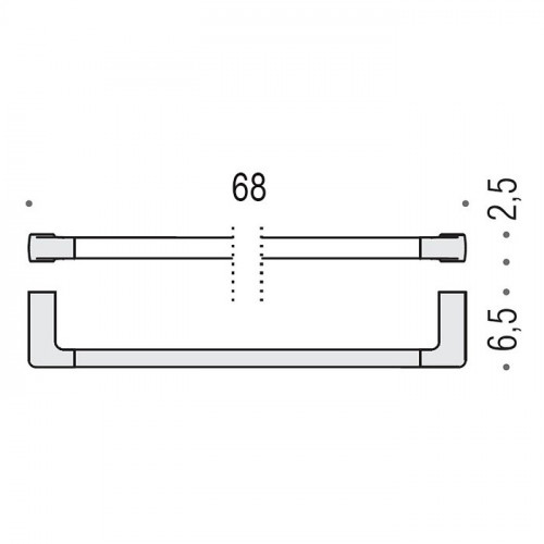 Colombo Lulu Полотенцедержатель 68 см, цвет: хром