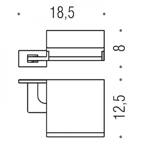 Colombo Look Держатель бумаги с крышкой, цвет: белый матовый