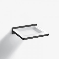 Colombo Look Мыльница подвесная, цвет: PVD графит полированный/матовое стекло