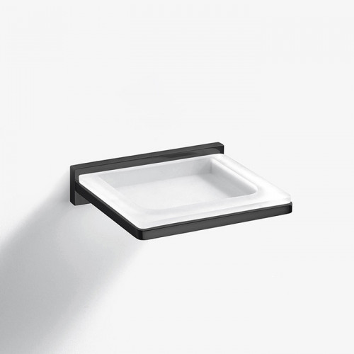 Colombo Look Мыльница подвесная, цвет: PVD графит полированный/матовое стекло