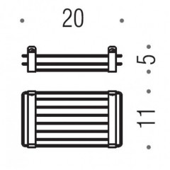 Colombo Angolari Угловая полочка, цвет: хром