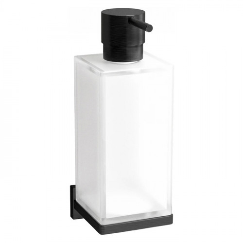 Colombo Look Дозатор для жидкого мыла, подвесной., цвет: PVD графит матовый/матовое стекло