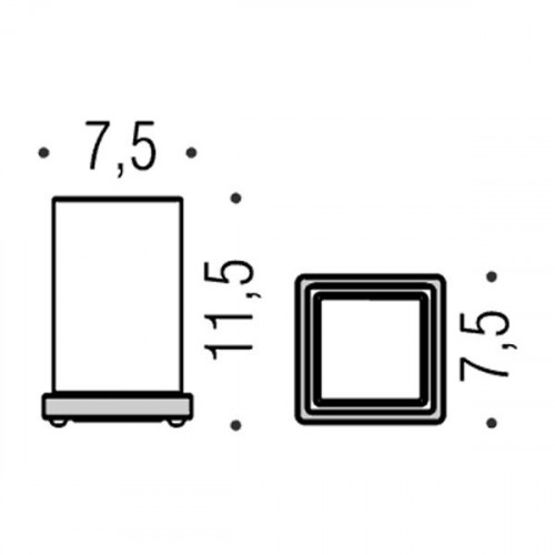 Colombo Look Настольный стакан, цвет: хром/матовое стекло