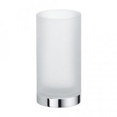 Colombo Nordic Стакан настольный, цвет: хром/матовое стекло