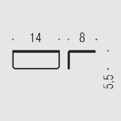 Colombo Over Полочка подвесная 14х8 см, цвет: матовая сталь