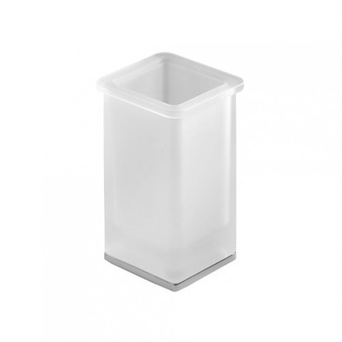 Colombo Lulu Стакан настольный, цвет: хром/матовое стекло