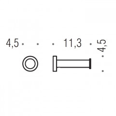 Colombo Plus Держатель туалетной бумаги, подвесной, цвет: PVD графит полированный