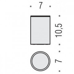 Colombo Plus/Mini Стакан настольный, металлический, цвет: хром