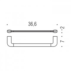 Сolombo Trenta Полотенцедержатель 36.5см., подвесной, цвет: PVD графит матовый