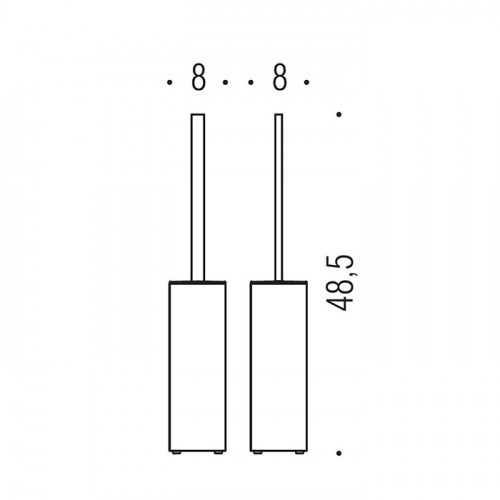 Colombo Look Ершик напольный, цвет: PVD нержавеющая сталь
