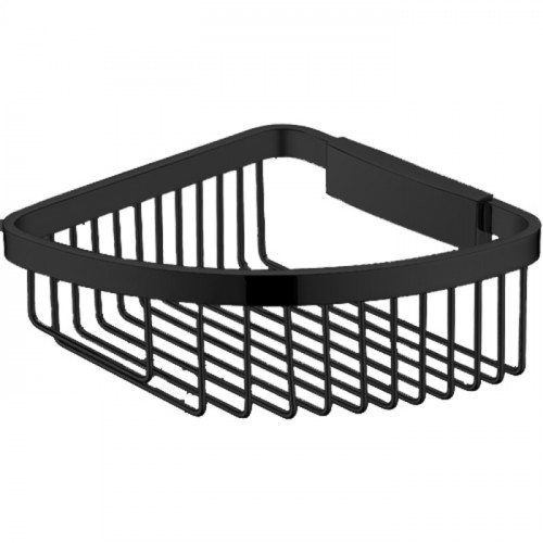 Colombo Angolari Полочка для ванной, угловая, подвесная, цвет: черный матовый