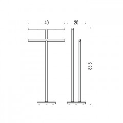 Colombo Plus Стойка для аксессуаров 83.5см., напольная, цвет: хром
