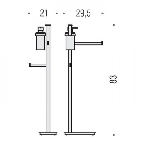 Colombo Units Стойка с аксессуарами, Sx, держатель для т/б., дозатор для мыла, цвет: хром