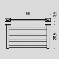 Colombo Look Полотенцедержатель - решетка, цвет: хром