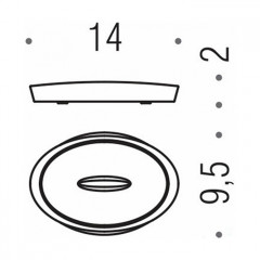 Colombo Plus Мыльница металлическая, настольная, цвет: PVD золото матовое