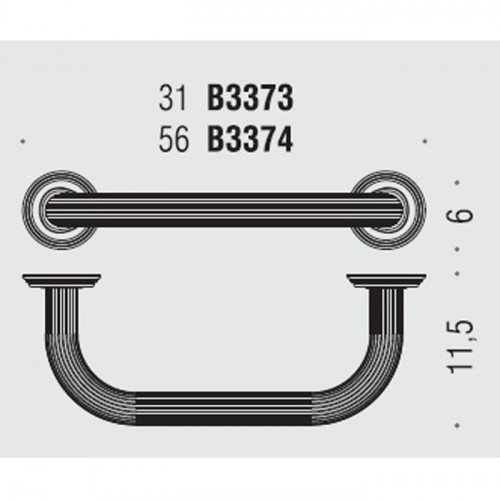 Colombo Hermitag, Поручень, цвет: античная бронза