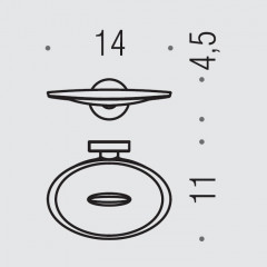 Colombo Plus Мыльница подвесная, цвет: PVD графит полированный