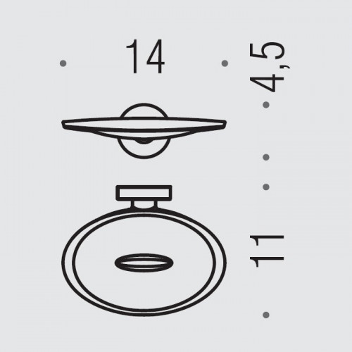 Colombo Plus Мыльница подвесная, цвет: PVD графит полированный