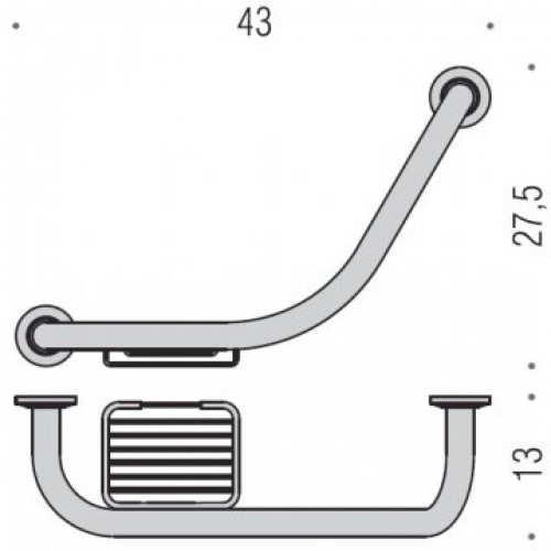 Colombo Universali Ручка для ванны, цвет: хром