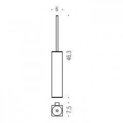 Colombo MiniQ Ершик подвесной, цвет: PVD нержавеющая сталь
