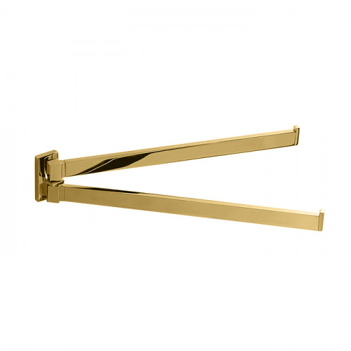 Colombo Look Полотенцедержатель двойной 33,5 см, цвет: золото матовое